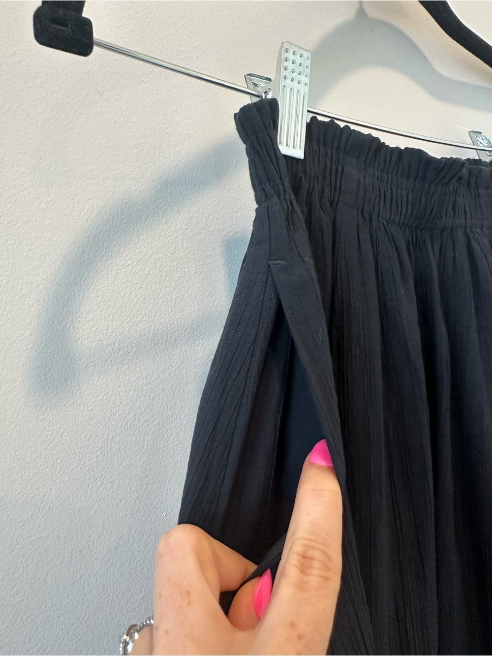 Abercrombie Gauzy Long Elastic Black Maxi Skirt Resortwear Flowy Romantic XS - Picture 6 of 10